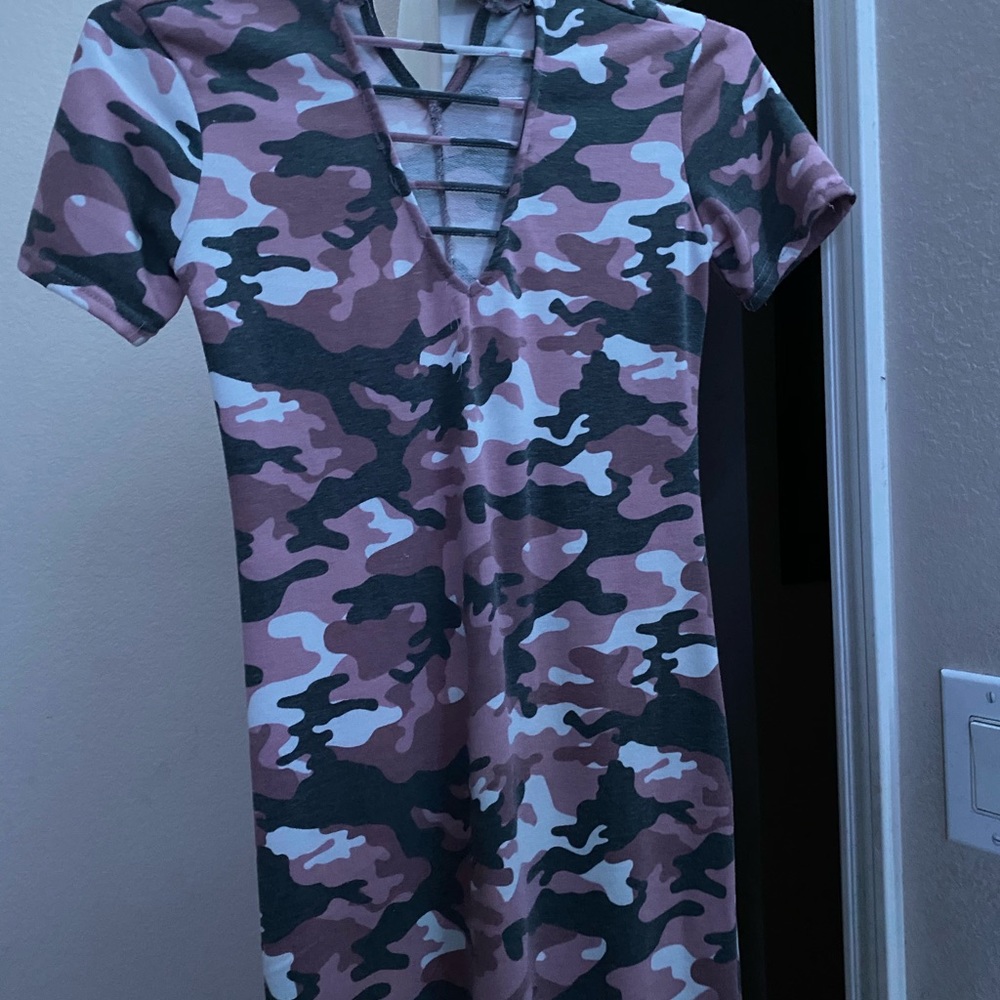 pink camo dress